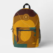 Aarde toont organische vormen abstracte achtergron bedrukte rugzak (Voorkant)