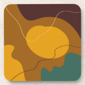 Aarde toont organische vormen abstracte achtergron bier onderzetter (Voorkant)