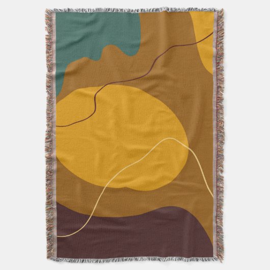 Aarde toont organische vormen abstracte achtergron deken (Voorkant Verticaal)