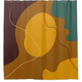 Aarde toont organische vormen abstracte achtergron douchegordijn (Voorkant)