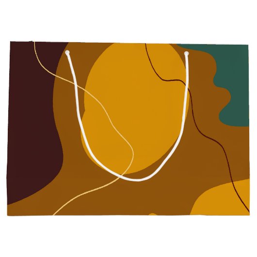 Aarde toont organische vormen abstracte achtergron groot cadeauzakje (Achterkant)