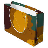 Aarde toont organische vormen abstracte achtergron groot cadeauzakje (Achterkant Gekanteld)