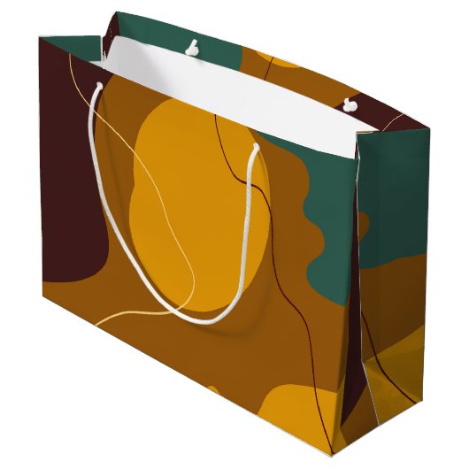 Aarde toont organische vormen abstracte achtergron groot cadeauzakje (Achterkant Gekanteld)