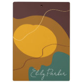 Aarde toont organische vormen abstracte achtergron klembord (Achterkant)