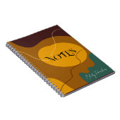 Aarde toont organische vormen abstracte achtergron notitieboek (Rechterzijde)