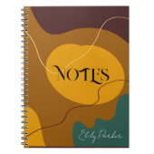 Aarde toont organische vormen abstracte achtergron notitieboek (Voorkant)