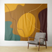 Aarde toont organische vormen abstracte achtergron wandkleed (In Situ (horizontaal))