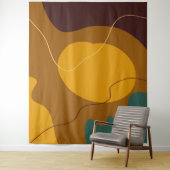 Aarde toont organische vormen abstracte achtergron wandkleed (In situ)