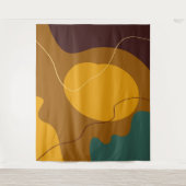 Aarde toont organische vormen abstracte achtergron wandkleed (Voorkant)