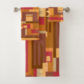 Aarde toont rood bruin patroon bad handdoek (Insitu)