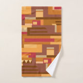 Aarde toont rood bruin patroon bad handdoek (Handdoek)