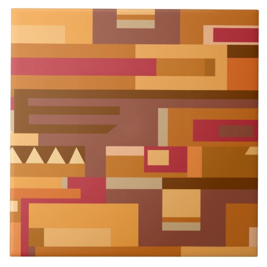 Aarde toont rood bruin patroon tegeltje (Voorkant)