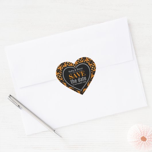 Aarde Tribale Red Date Love Heart Hart Sticker (Envelop)