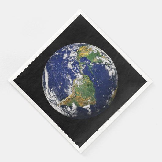 AARDE UIT DE RUIMTE Aangepaste papieren servetten (Hoek)