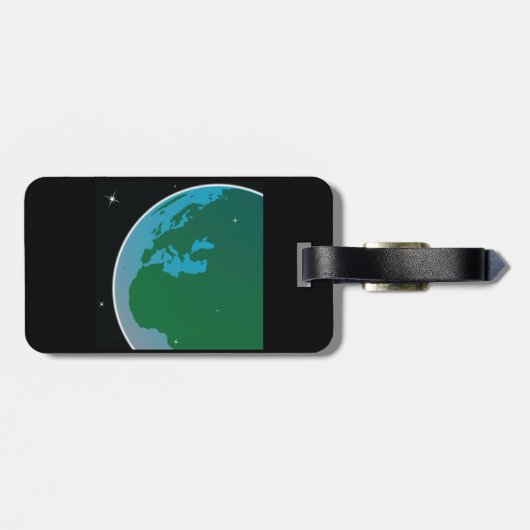 Aarde uit de ruimte bagagelabel (Achterkant horizontaal)