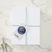 Aarde uit de ruimte, Blauw Marmer door NASA Cadeaulabel (Met Touw)