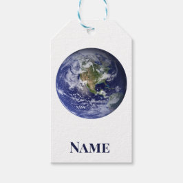 Aarde uit de ruimte, Blauw Marmer door NASA Cadeaulabel