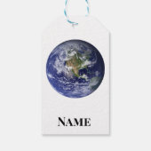 Aarde uit de ruimte, Blauw Marmer door NASA Cadeaulabel (Achterkant)