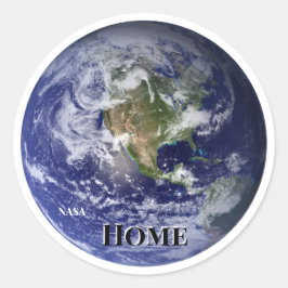 Aarde uit de ruimte, Blauw Marmer door NASA Ronde Sticker