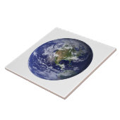 Aarde uit de ruimte, Blauw Marmer door NASA Tegeltje (Zijkant)