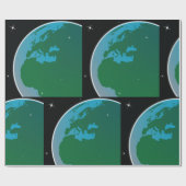 Aarde uit de ruimte cadeaupapier (Vlak)