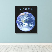 Aarde uit de ruimte canvas afdruk (Insitu (Houten vloer))