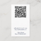 Aarde uit de ruimte met QR-code Visitekaartje (Achterkant)