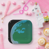 Aarde uit de ruimte papieren bordje (Feest)