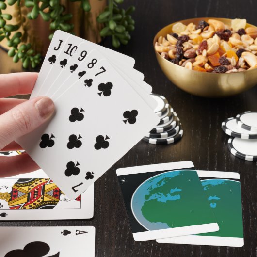 Aarde uit de ruimte pokerkaarten (Insitu)