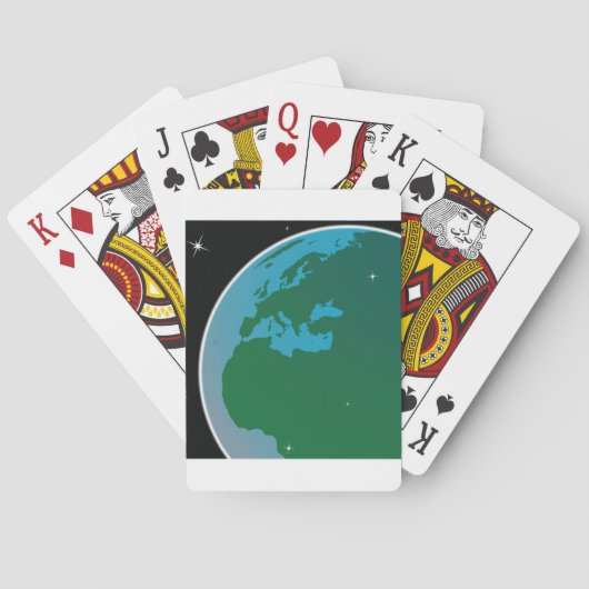 Aarde uit de ruimte pokerkaarten (Achterkant)