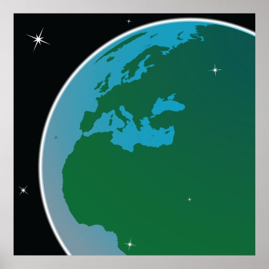 Aarde uit de ruimte poster (Voorkant)