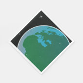 Aarde uit de ruimte servet (Hoek)