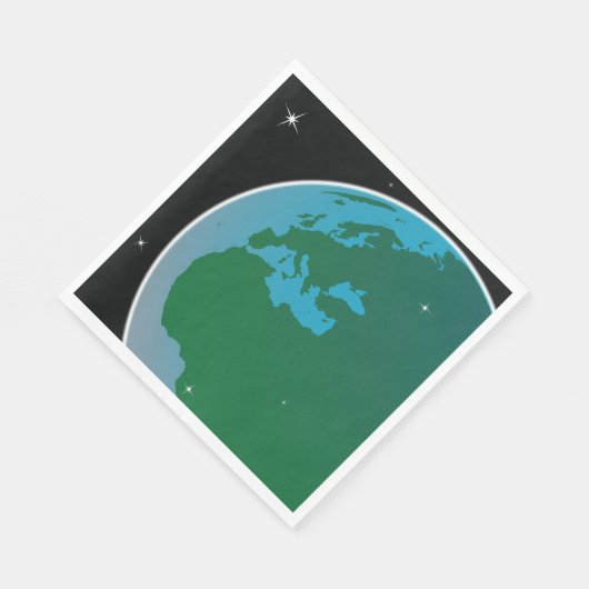 Aarde uit de ruimte servet (Hoek)