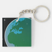 Aarde uit de ruimte sleutelhanger (Achterkant)