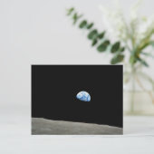 aarde uit het ruimte universum van de maan briefkaart (Staand voorkant)