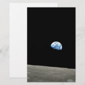 aarde uit het ruimte universum van de maan briefpapier (Voorkant / Achterkant)