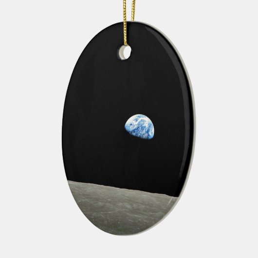 aarde uit het ruimte universum van de maan keramisch ornament (Links)