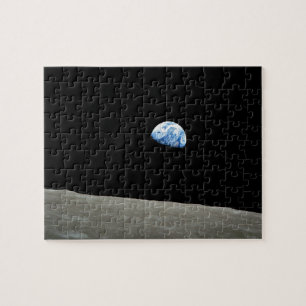 aarde uit het ruimte universum van de maan legpuzzel