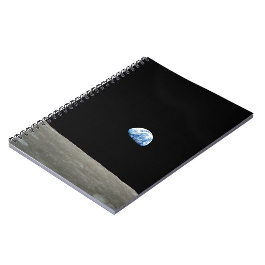 aarde uit het ruimte universum van de maan notitieboek (Linkerzijde)