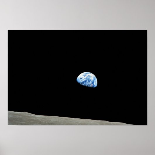aarde uit het ruimte universum van de maan poster (Voorkant)