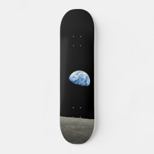 aarde uit het ruimte universum van de maan skateboard