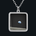 aarde uit het ruimte universum van de maan zilver vergulden ketting<br><div class="desc">Aarde van de ruimteheelal van Moon</div>