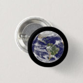Aarde uit ruimte fotografisch rond Wereldbol Ronde Button 3,2 Cm (Voorkant /achterkant)