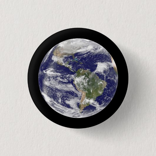 Aarde uit ruimte fotografisch rond Wereldbol Ronde Button 3,2 Cm (Voorkant)