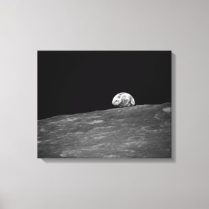 Aarde van Apollo 8 Moon Mission Canvas Afdruk