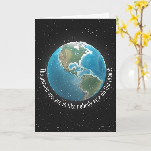 Aarde van de aarde van Birthday met sterren Kaart (Gele Bloem)