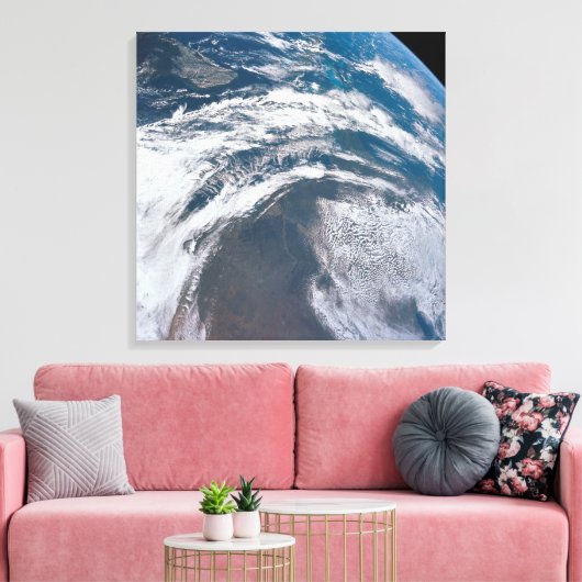 Aarde van de Apollo 12 ruimtesonde. Canvas Afdruk (Insitu (Woonkamer))