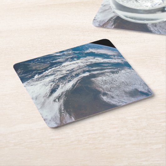 Aarde van de Apollo 12 ruimtesonde. Kartonnen Onderzetters (Schuin)