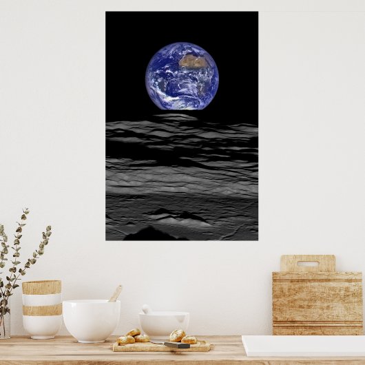 Aarde van de kant van de maan poster (Keuken)