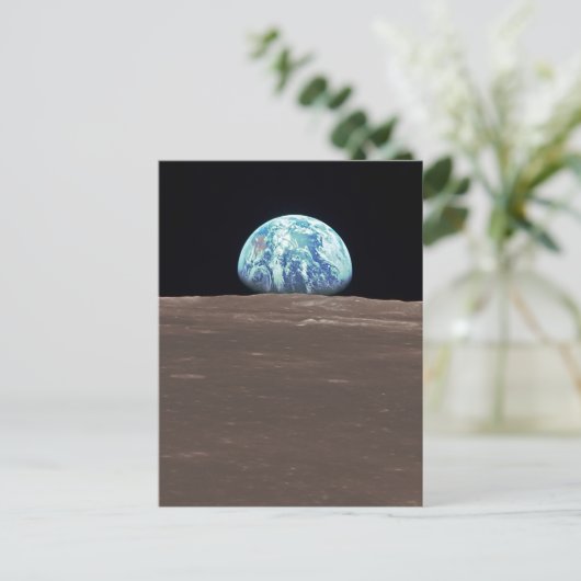 Aarde van de maan briefkaart (Staand voorkant)